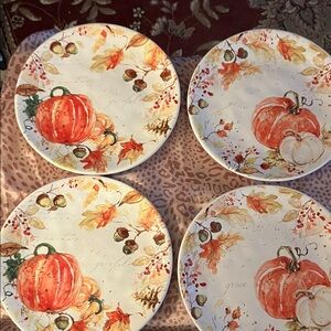 Certified International Autumn Pumpkin Dinner Plates